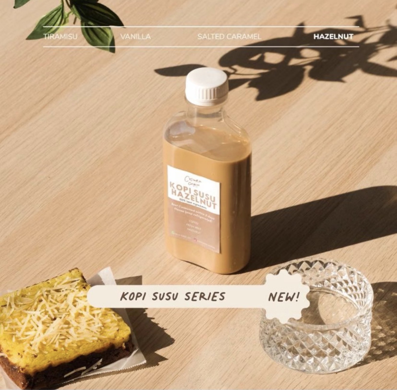 Kopi Susu Vanilla, Hazelnut, Salted Caramel, Tiramisu size 250ml