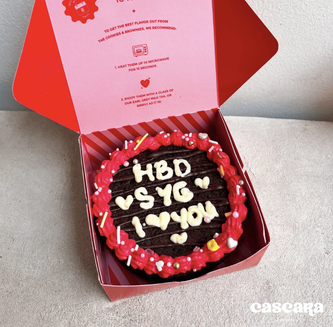Tulisan CREAM - Mini Lettering Brownie Cake d-10cm