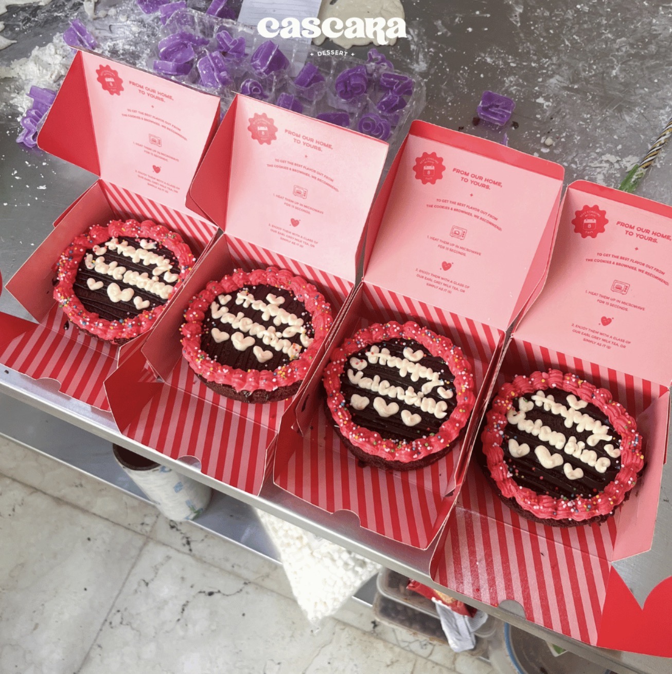 Tulisan CREAM - Mini Lettering Brownie Cake d-10cm