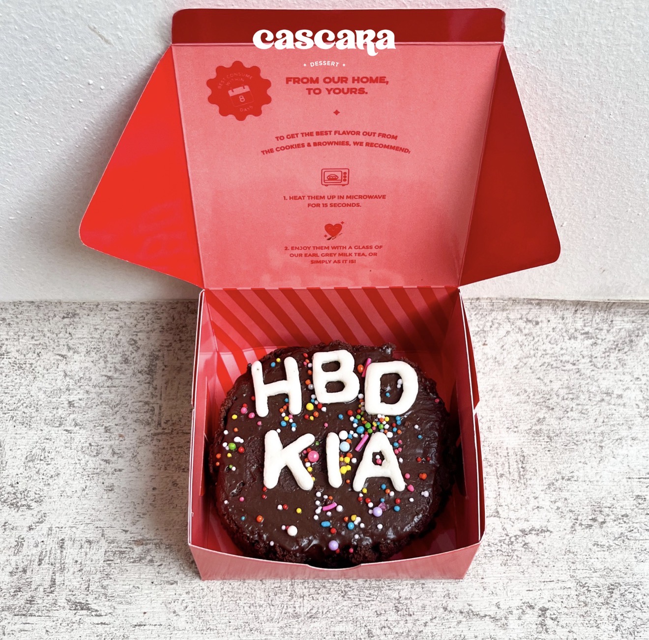 Tulisan FONDANT - Mini Lettering Brownie Cake d-10cm