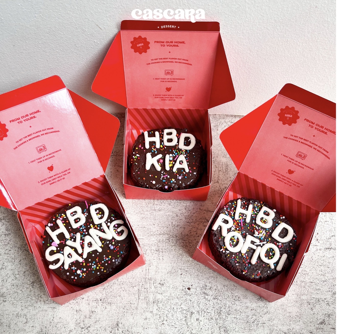 Tulisan FONDANT - Mini Lettering Brownie Cake d-10cm