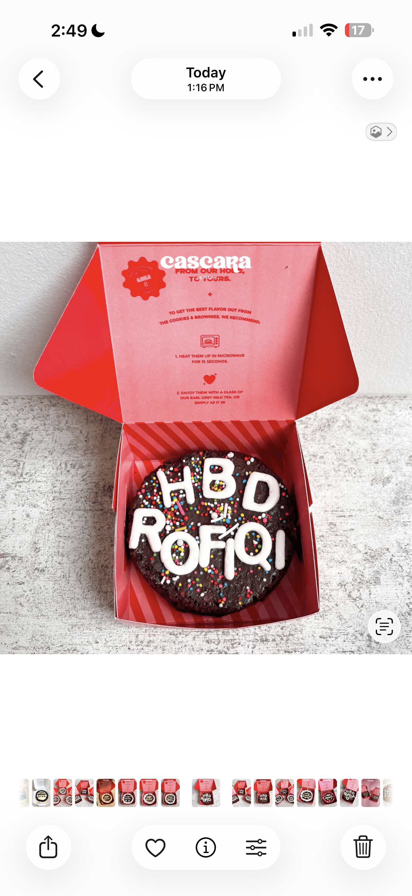 Tulisan FONDANT - Mini Lettering Brownie Cake d-10cm