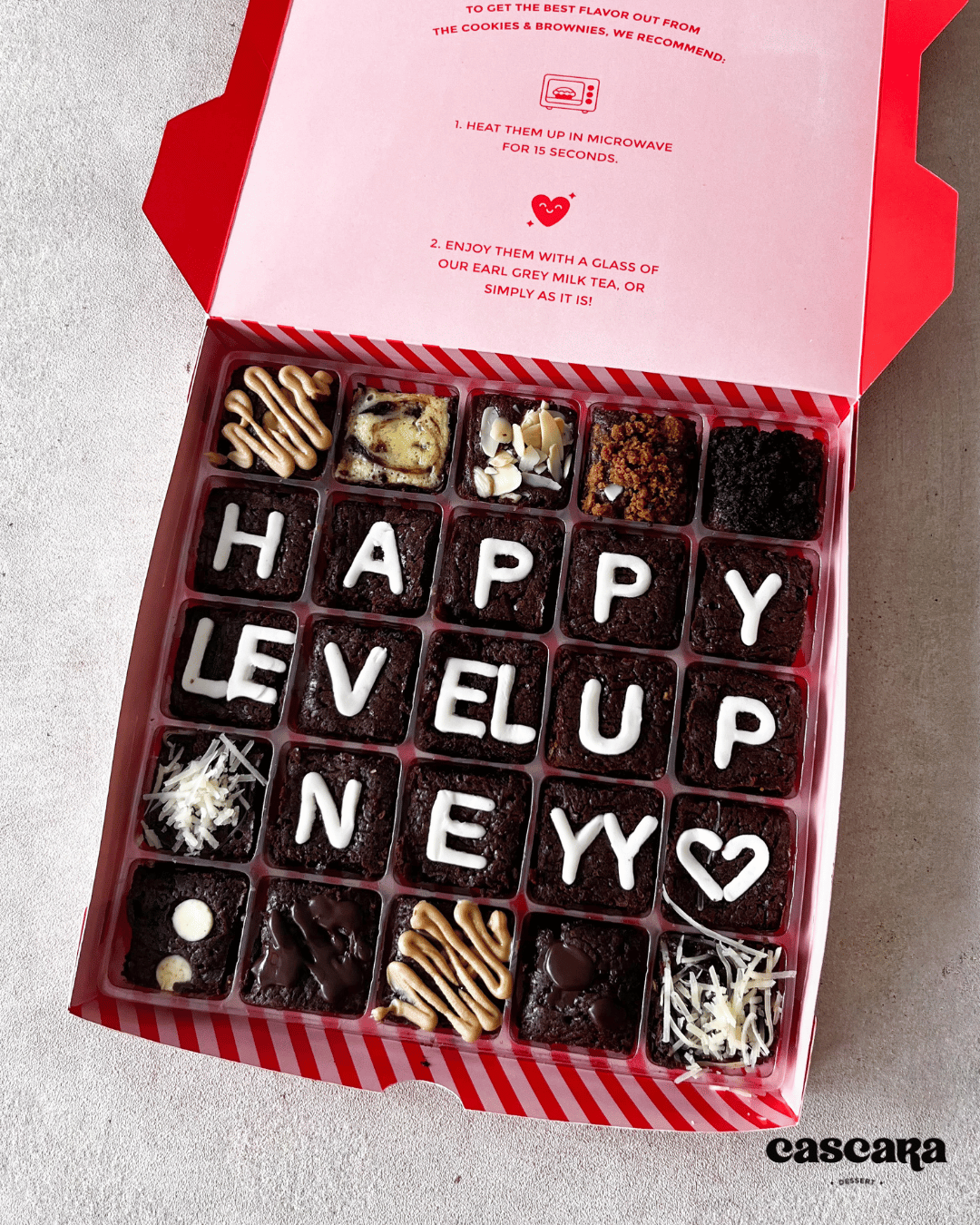 25 pcs Custom Lettering Square Brownies