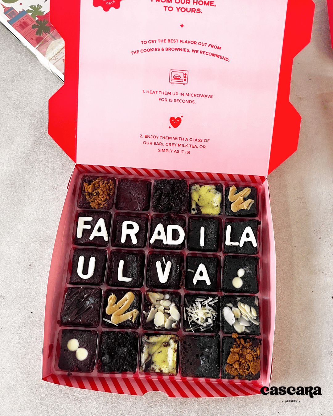 25 pcs Custom Lettering Square Brownies