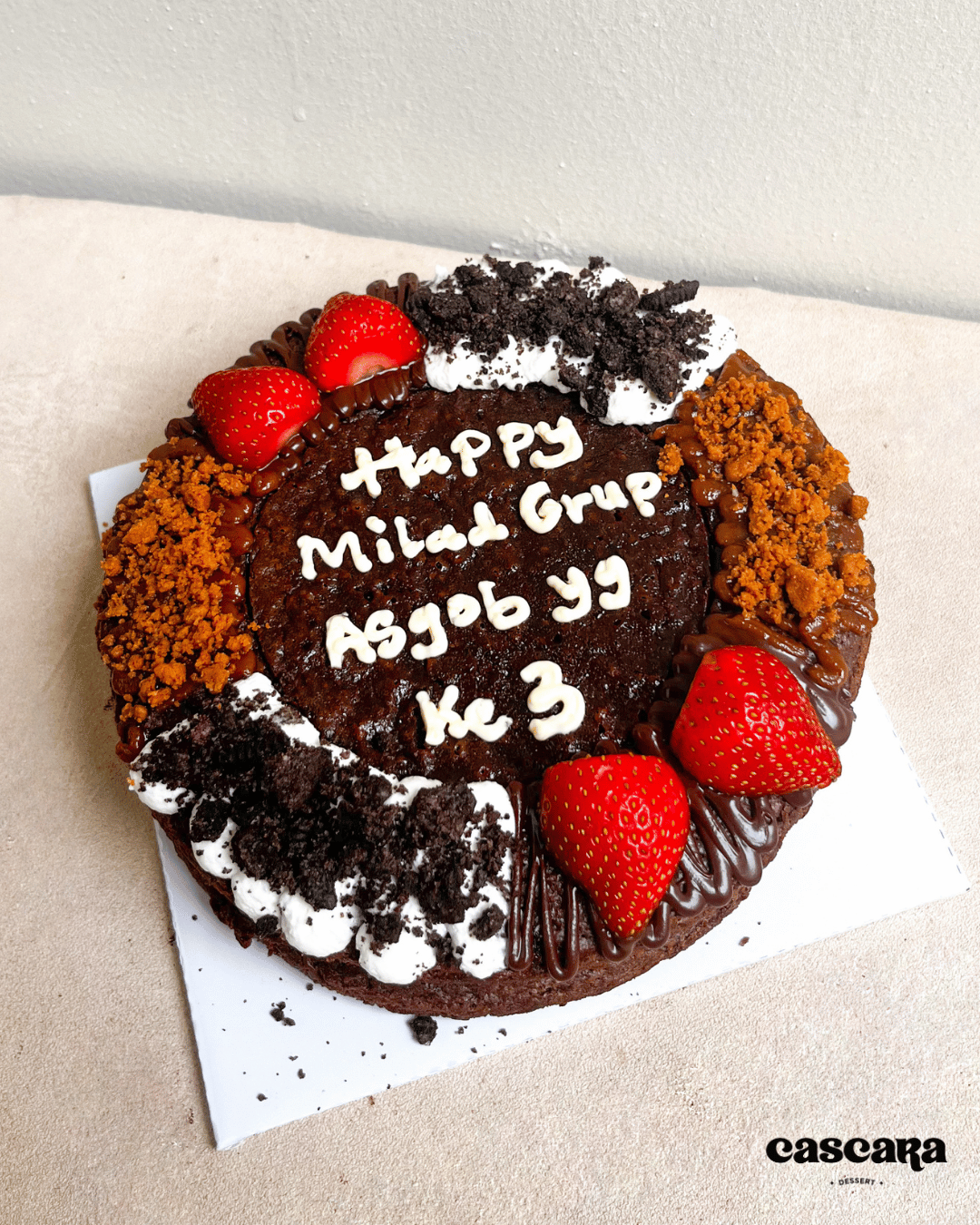 Custom Round Brownies Cake d-18cm