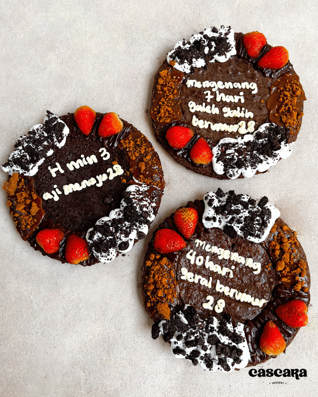 Custom Round Brownies Cake d-18cm