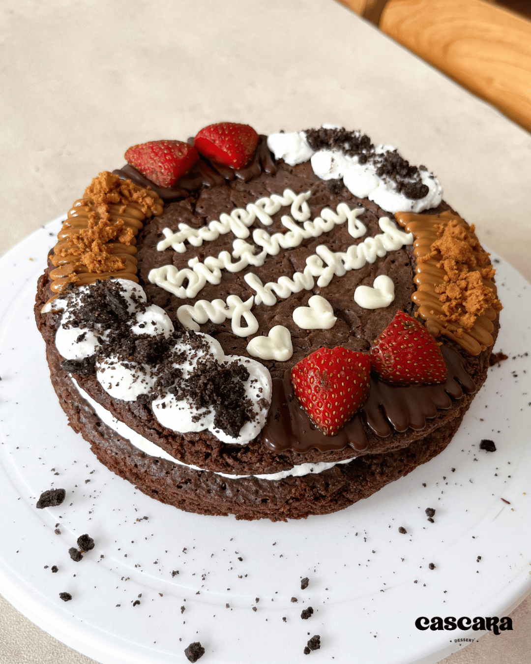 Custom Round Brownies Cake d-18cm