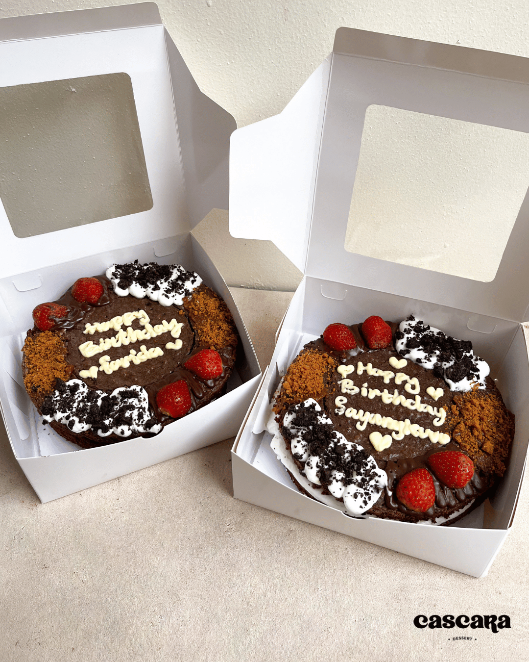 Custom Round Brownies Cake d-18cm