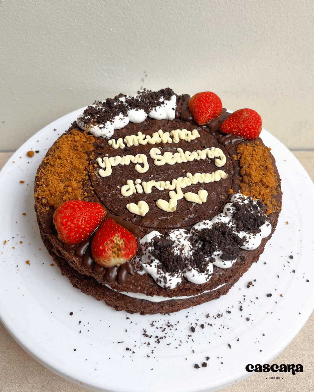 Custom Round Brownies Cake d-18cm