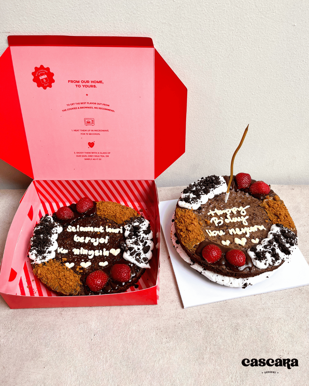 Custom Round Brownies Cake d-18cm