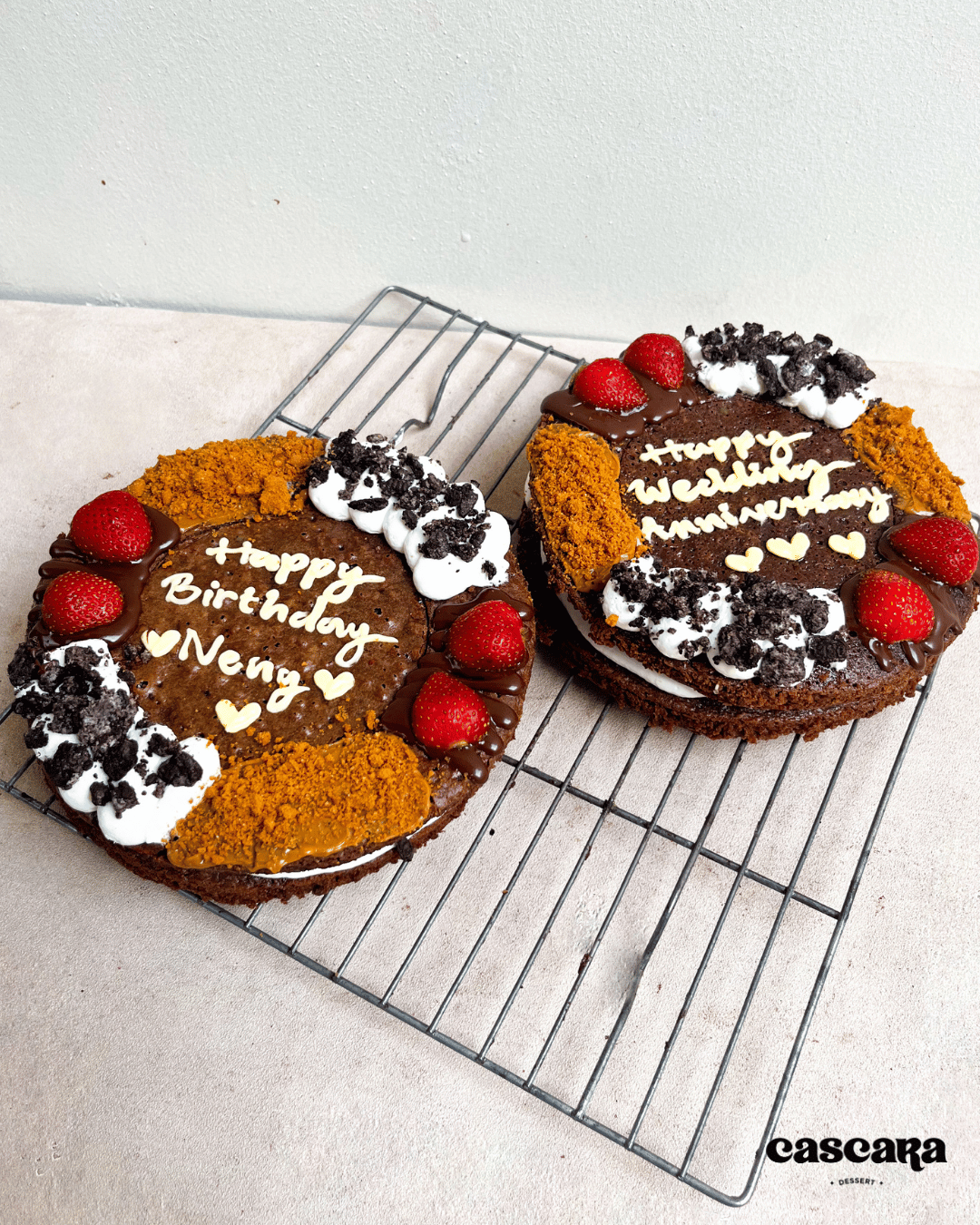 Custom Round Brownies Cake d-18cm