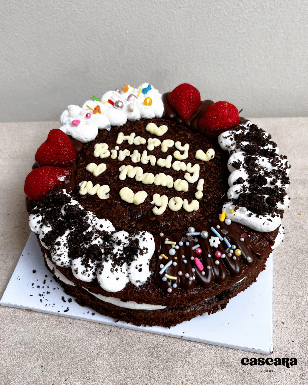 Custom Round Brownies Cake d-18cm