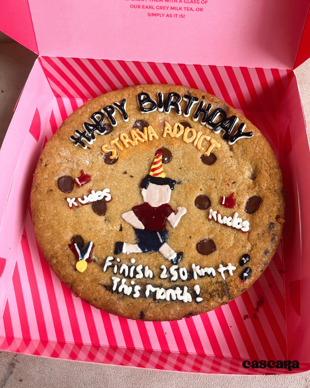 Custom Giant Cookie Cake d-18cm Gambar Tulisan