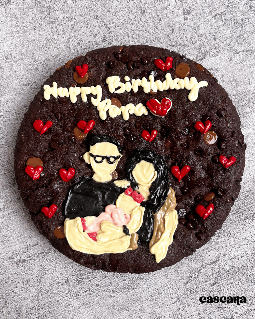 Custom Giant Cookie Cake d-18cm Gambar Tulisan