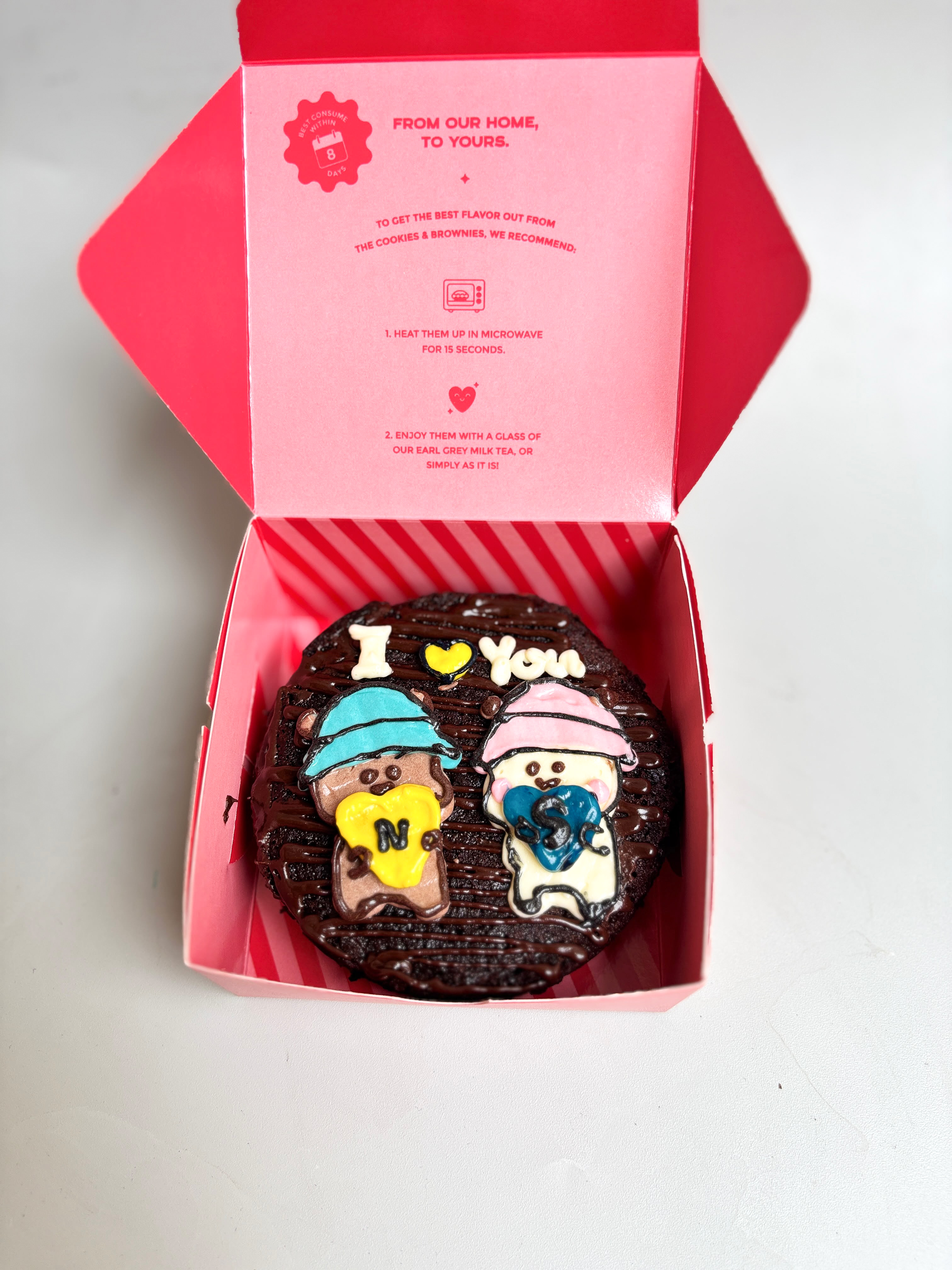 Custom Gambar Mini Brownies Birthday Cake d-10cm