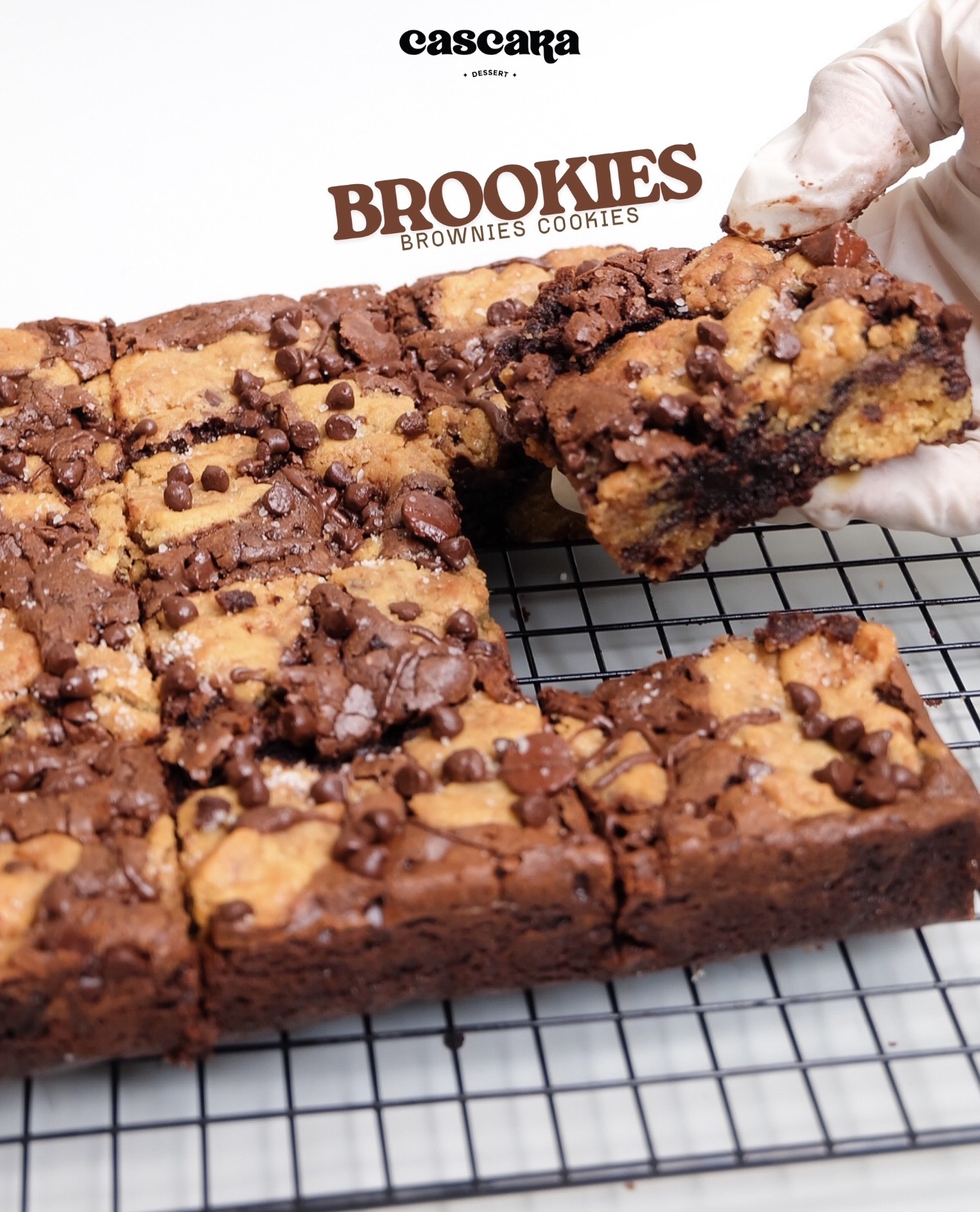 Brookies Brownies Cookies Coklat Soft Crispy 950gr