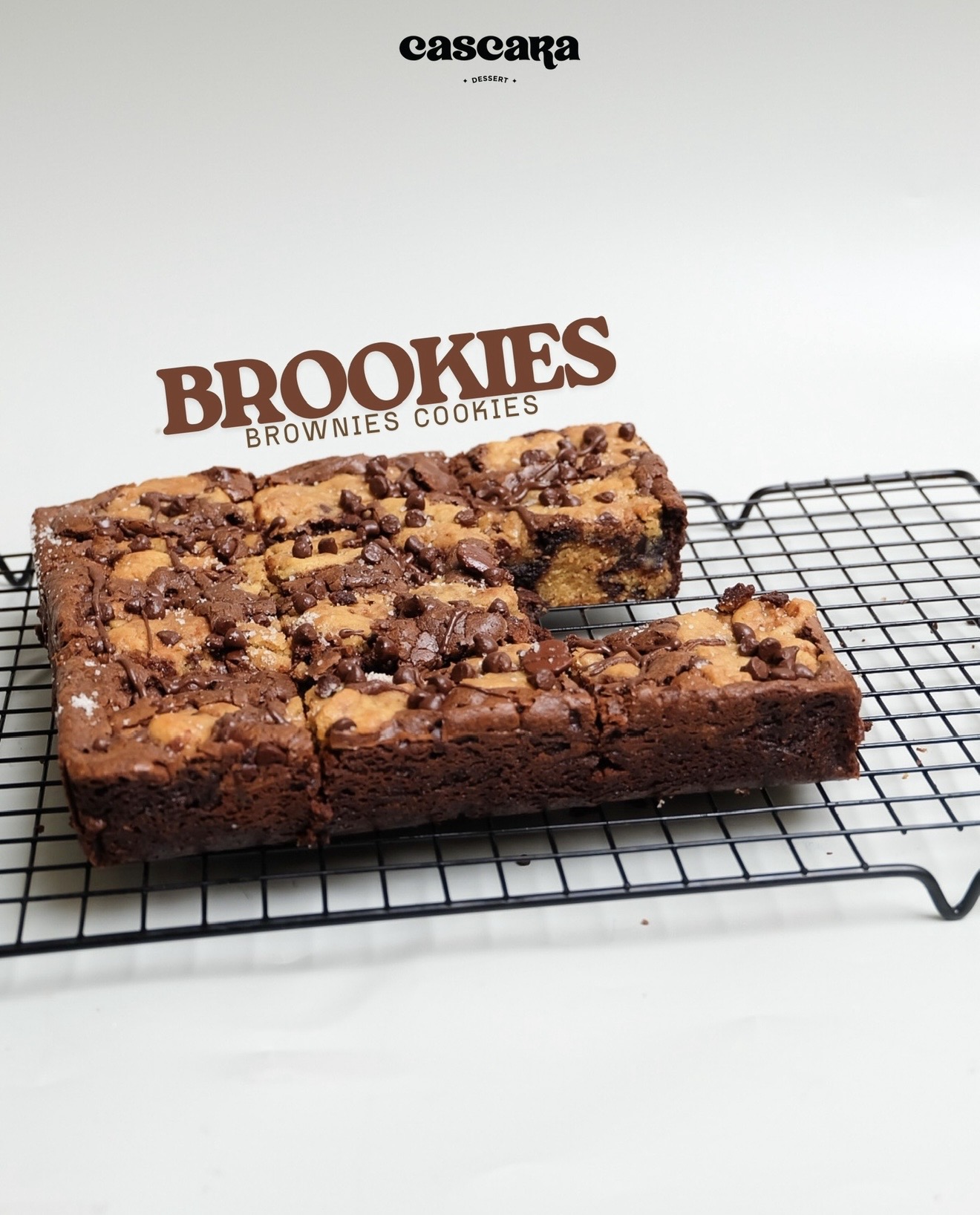 Brookies Brownies Cookies Coklat Soft Crispy 950gr