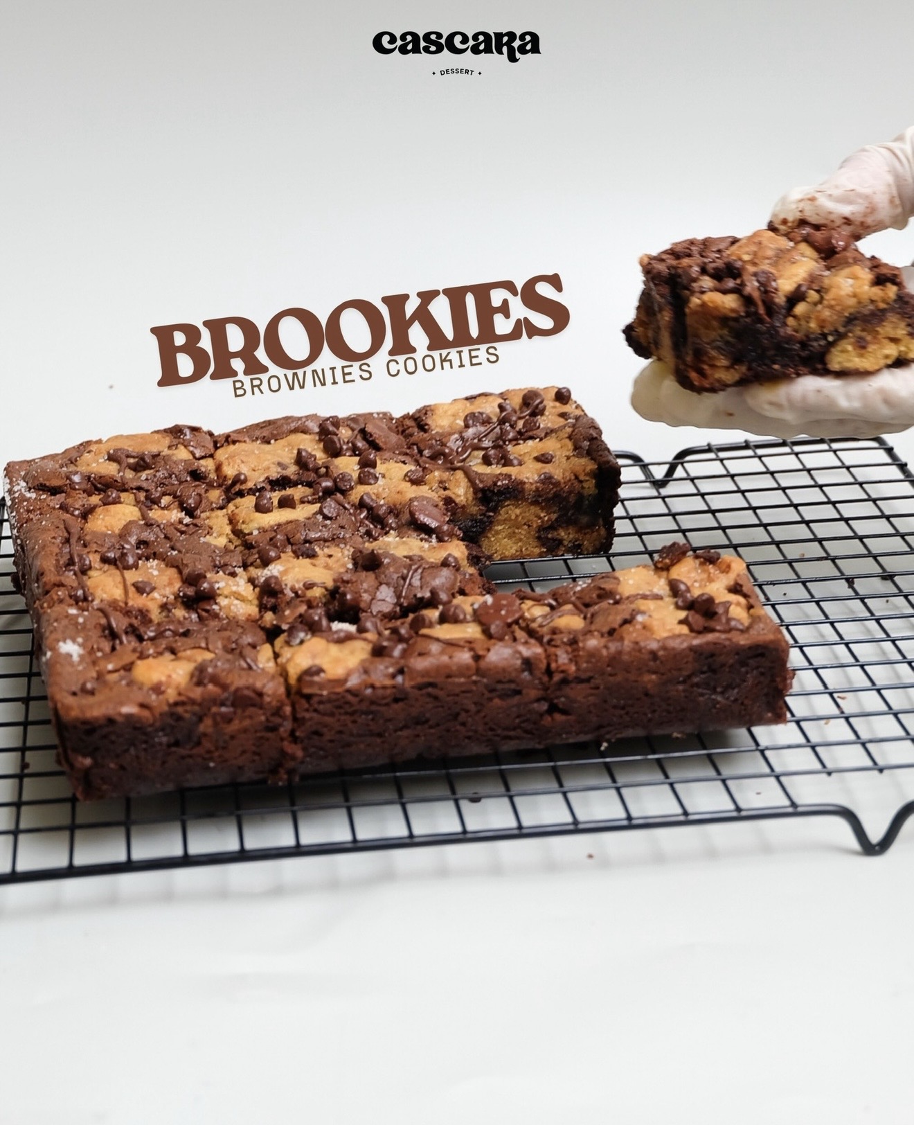 Brookies Brownies Cookies Coklat Soft Crispy 950gr