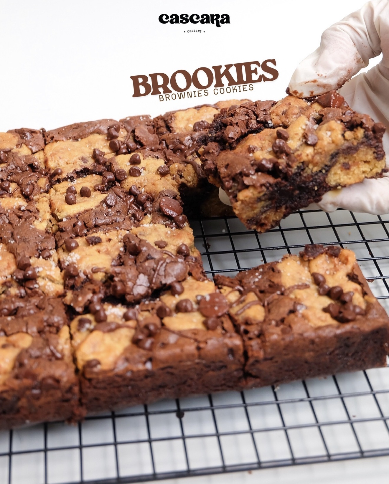 Brookies Brownies Cookies Coklat Soft Crispy 950gr